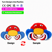 Nouvelle Peluche Crabe JellyCat Pinchsnap, Animal Marin en Stock, Poupée Douce Créature Marine avec Sac Bleu Broderie Logo CR2CRB