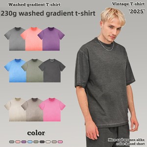 T-shirts vierges vintage en maille 100% Coton, respirants, anti-boulochage, coupe ample, multicolores, pour l'été, grammage lourd, style streetwear, vente en gros - Product Image 4