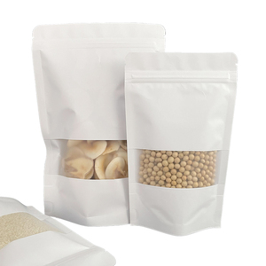 Sacs en papier kraft blanc personnalisés avec logo sur mesure pour l'<span class=keywords><strong>emballage</strong></span> <span class=keywords><strong>alimentaire</strong></span> de bonbons et de snacks, sacs refermables imprimés sur mesure - Product Image 3