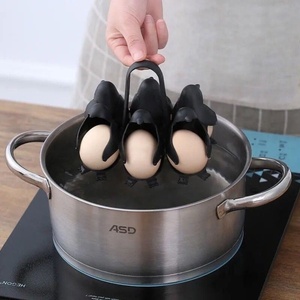 Cuiseur à œufs et support pour œufs durs avec cuiseur vapeur, design <span class=keywords><strong>pingouin</strong></span>, pour la cuisine - Product Image 3