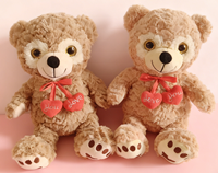 Ensemble de peluches romantiques pour couples avec accessoires en forme de cœur pour les cadeaux de la Saint-Valentin, les cadeaux d'anniversaire de mariage