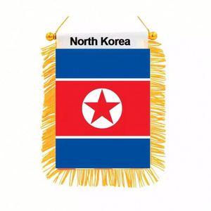 ธงสามเหลี่ยมปูเออร์โตริโกพิมพ์ลายดิจิทัลพร้อมโลโก้สั่งทำ สำหรับติดกระจกมองหลังรถยนต์และตกแต่งบ้าน - Product Image 3