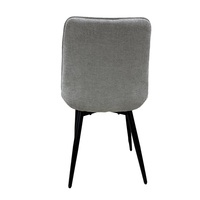 Chaises de salle à manger modernes et luxueuses en tissu chenille avec pieds en métal pour la cuisine, le restaurant, la maison, empilables