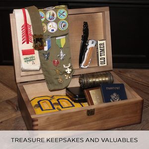 صندوق خشبي صندوق تذكارات خشبي لسلاحف البحر ، صندوق ذاكرة كبير لتذكارات ، ديكور للذكريات - Product Image 5