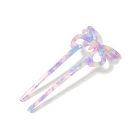 Épingle à cheveux papillon Sheyi style rétro français et Hong Kong, polyvalente et tendance, en acétate, 11,7 cm, pour chignon haut de gamme