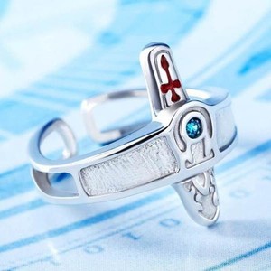 एनीमे तलवार कला ऑनलाइन असुना क्रिटो युगल पुरुषों के लिए अंगूठी - Product Image 3