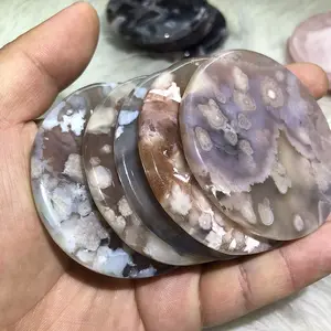 Натуральная прозрачная кварцевая каменная Хрустальная плита, кварцевые Кристальные круглые плиты