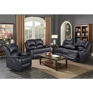 Frank Furniture Microfiber <b>Leather</b> Air <b>Sofa</b> Recliner 321 Hot Sale Durable Extendable Cooling Set for Living Room - Product Image 1