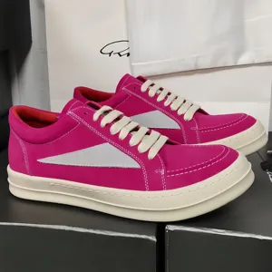 Chaussures de luxe de créateur haut de gamme 2026 pour hommes et femmes, baskets basses noires à lacets en cuir Owens, semelle épaisse, chaussures plates décontractées - Product Image 6