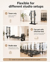 Kit Tour Spirale de Pilates Robuste et Stabilisant pour Reformer, Libérez une Gamme de Mouvements 3D, Efficacité Modulaire Demi-Tour