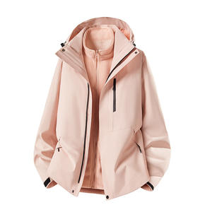 Chaqueta de <span class=keywords><strong>Forro</strong></span> <span class=keywords><strong>Polar</strong></span> para Exteriores, Unisex, Estilo Montaña, Tres en Uno, Desmontable, de Dos Piezas, Resistente al Viento, Impermeable, Cálida, Personalizada - Product Image 3