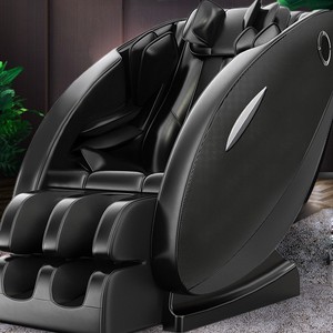 Intelligent Electric Multi Functional Massage Chair Full Body <b>Zero</b> Gravity SL Guide Rail Plug In Black Gold Home Use - Product Image 2