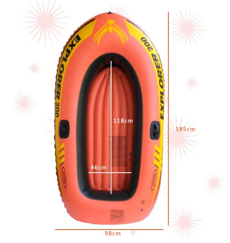INTEX 58330 Kano Kayak Tiup Ganda Isi Daya untuk Penyelamatan Kapal Drift