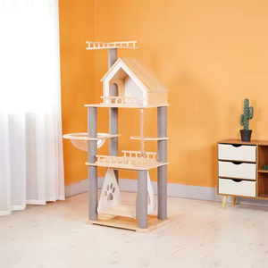 Maisons en bois Offre Spéciale Divertissement Poteau à gratter Tour Plate-forme Arbre à chat avec <span class=keywords><strong>sisal</strong></span> Gratter Intérieur Mur Jouer pour chats - Product Image 2