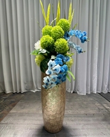 Fleur artificielle de lotus superposée, plante verte, décoration pour la fête des Mères, mariage, remise de diplôme, Pâques, artisanat transfrontalier