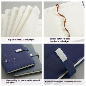 Carnet de notes A5 personnalisé avec logo, 100 feuilles, reliure en cuir, idéal pour réunions annuelles d'entreprise et activités créatives - Product Image 3