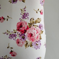 Nouveau à la mode vente chaude blanc Rose imprimé Floral Design Ballet justaucorps et jupes femmes robe de danse