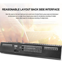 Console Audio Numérique Professionnelle OEM DX32C, Interface Mixage Audio Numérique Intégrée avec 99 Types d'Effets Numériques, 32 Canaux