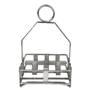 Restaurant Condiment Rack With Salt Pepper Shakers And Sugar Pack Holder Standing Type Rectangle Metal <b>Basket</b> For <b>Table</b> Use - Product Image 4