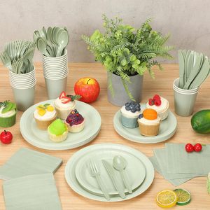 177 pezzi verde salvia forniture per <span class=keywords><strong>feste</strong></span> verde salvia Set <span class=keywords><strong>di</strong></span> stoviglie per matrimonio festa <span class=keywords><strong>di</strong></span> <span class=keywords><strong>compleanno</strong></span> Baby Shower decorazioni per festa - Product Image 2