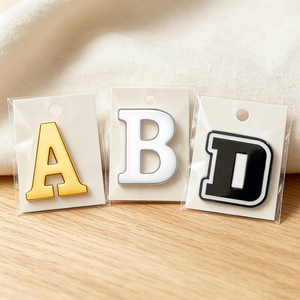 เข็มกลัดโลหะตัวอักษร A-Z พร้อมสติกเกอร์ แม่เหล็กติดตู้เย็นสีเงินสีทอง อุปกรณ์เสริมอเนกประสงค์ DIY มีสินค้าพร้อมส่งจำนวนมาก - Product Image 6