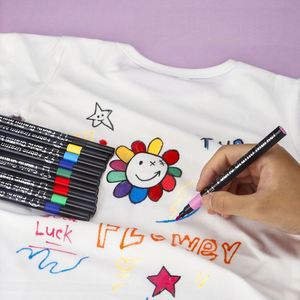 Fabric Weaving <b>Pen</b> Textile T-shirt DIY Graffiti Color Text Clothing Canvas Bag Hand-painted - Product Image 1