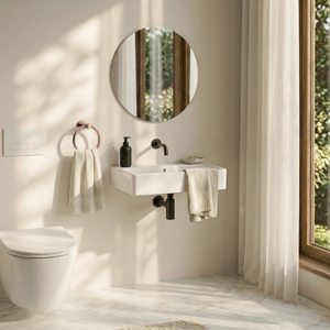 Porte-<span class=keywords><strong>serviette</strong></span> mural moderne en acier inoxydable finition nickel, design <span class=keywords><strong>rond</strong></span>, écologique - Product Image 6