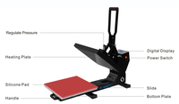 Presse à chaud manuelle OEM personnalisée, nouvelle, 38x38cm, petite taille, équipement de transfert par sublimation, conception extractible, écologique, CE
