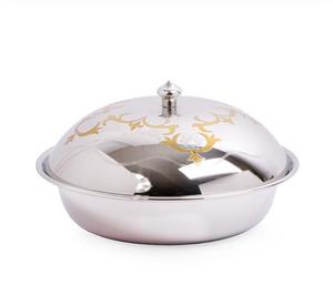 Bandeja de Servicio de Acero Inoxidable Resistente con Tapa de Domo para Uso Comercial en Cocinas - Product Image 3