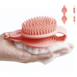 Dubbelzijdige Shampoo Borstel Hoofdhuid Massager Borstel Roos Verwijdering Hoofdhuid Scrubber Met Zachte Siliconen Borstelharen Tpr Zachte Hoofdhuid Borstel