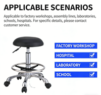 Chaise fabriquée en cuir PU avec des propriétés antistatiques, adaptée aux hôpitaux et aux laboratoires, directement de l'usine