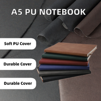 Vente chaude Étudiant Cahier A5 Taille Doux PU Couverture En Cuir Colle Journal Lié pour L'école Cadeau PVC Papier Matériel