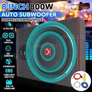 800W Car Seat Subwoofer <b>Speaker</b> Alloy Shockproof Power <b>Amplifier</b> Active Subwoofers Car Stereo Car Audio Processor Music Player - Product Image 1