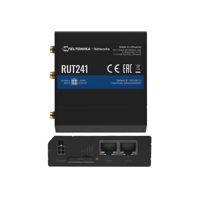 Computer Hardware Powerful 4G LTE WiFi Cellular Router Wireless Teltonika 1x SIM RUT241 Compact Firewall 300Mbps VPN WEP