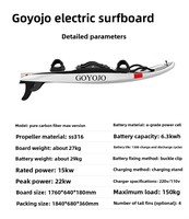 Planche à jet électrique GOYOJO légère en fibre de carbone, planche de surf motorisée durable pour la navigation en haute mer avec garantie de 2 ans