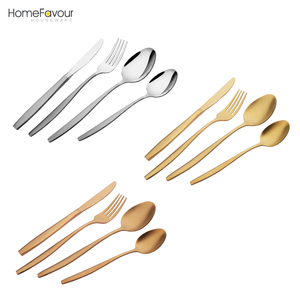 <span class=keywords><strong>Restaurant</strong></span> flatware set spoons fork knife stainless steel gold cutlery - Product Image 4