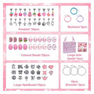 Wholesale 66pcs Stainless Steel <b>Beaded</b> Bracelet Charms Unique DIY Jewelry Kit Supplies Fashion Accessories for Kids and Adults - Product Image 3