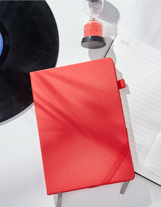 Agenda A5 en cuir PU rigide, avec clip pour stylo intégré et papier ligné épais - Product Image 2