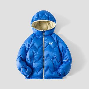 Vestes d'hiver légères pour enfants fabriquées en usine avec capuche personnalisée, color-block, triple protection, pour garçons - Product Image 3