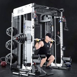 Equipo de Gimnasio Multifuncional de Acero, Máquina Smith y Rack de Sentadillas con Cables Cruzados - Product Image 6