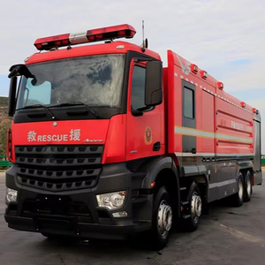 425Hp PM180F1 Camión <span class=keywords><strong>de</strong></span> rescate <span class=keywords><strong>de</strong></span> incendios 8X4 Drive con tanque dual <span class=keywords><strong>de</strong></span> 16,1 metros cúbicos y potente monitor <span class=keywords><strong>de</strong></span> espuma - Product Image 1