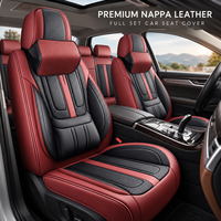 Housses de siège de voiture ergonomiques à couverture intégrale Civic, 14 pièces, en cuir premium, avec soutien cervical et lombaire, toutes saisons, coussin d'intérieur de luxe pour voiture
