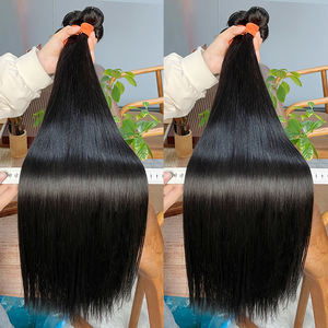 人发天然巴西雷米丝质直发编织束，无闭合式，<span class=keywords><strong>10</strong></span>英寸蕾丝闭合 - Product Image 3