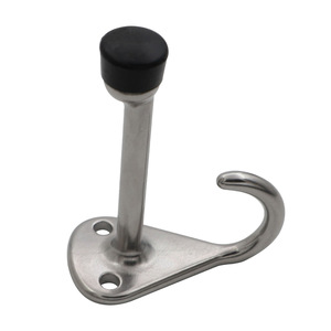 Tope de Puerta de Acero Inoxidable con Gancho, Soporte de Pared, Amortiguador de Puerta Silencioso, Diseño Minimalista - Product Image 2