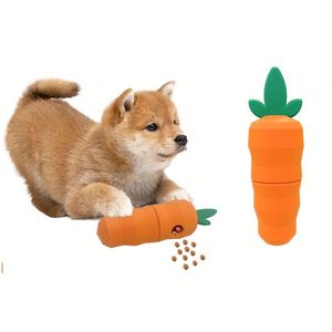 Es-Pro Eco-Friendly Dog Toy Food Grade Silicone Carrot Grinding Teeth Pet Decompression Anxiety Prevention Bowl & <b>Feeder</b> - Product Image 4