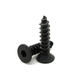 Tornillos autorroscantes de cabeza hexagonal NOMOSION KA4x18 negros para madera, rosca métrica derecha, perfil bajo - Product Image 4