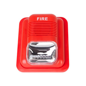 Sirena de Alarma Contra Incendios Convencional con Luz Estroboscópica, Color Rojo CE, 24VDC, Luz Estroboscópica Multitono, Alarma <span class=keywords><strong>Audible</strong></span> y <span class=keywords><strong>Visual</strong></span>, Material ABS de Alta Calidad - Product Image 1