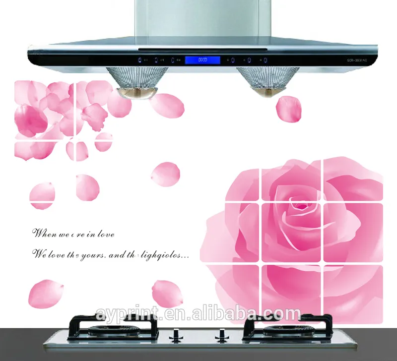4004 rose DIY decorative kitchen oil resistant wall sticker
