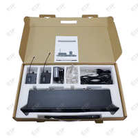Sistema de Monitoreo Inalámbrico Estéreo para Músicos, Transmisor UHF, Receptor Metálico, Alcance de 50m, Codificación Digital, Alimentado por Batería