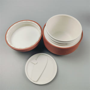 ODM 2025 personalizado respetuoso con el medio ambiente 30g 50g 100g cuenco forma de huevo tarro de crema cosmética contenedor de tarro de fibra de aserrín biodegradable con cuchara - Product Image 6